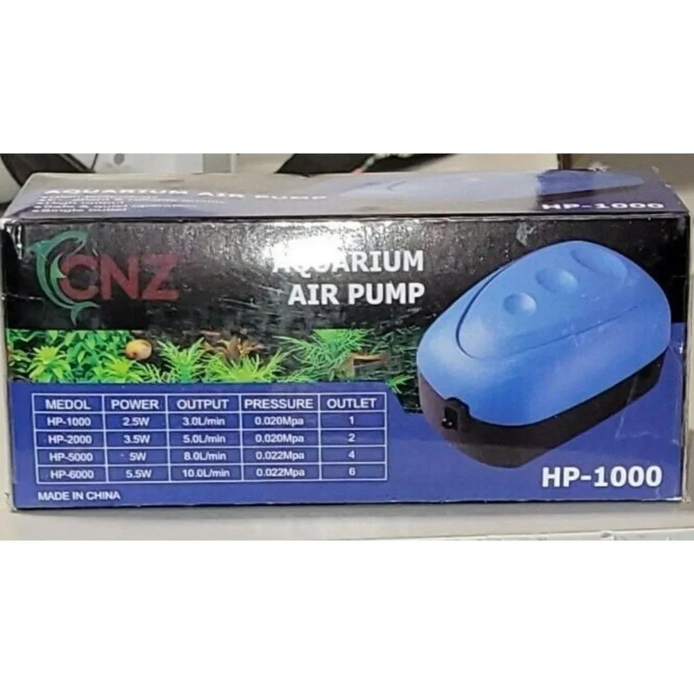 HP-1000 Aquarium Air Pump Single Outlet Up To 20-Gallon